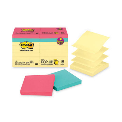 MMMR330144B NOTE,3X3,POPUP,18PK,VALUE