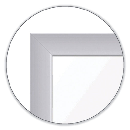 1 x 1 Grid Magnetic Whiteboard, 48.5" x 36.5", White/Gray Surface, Satin Aluminum Frame