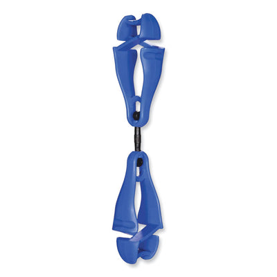 Squids 3420 Dual Clip Swivel Glove Clip Holder, 1 x 0.6 x 5.5, Acetal Copolymer, Blue