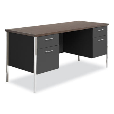 ALESD6024BM CREDENZA,DBL PED,BK