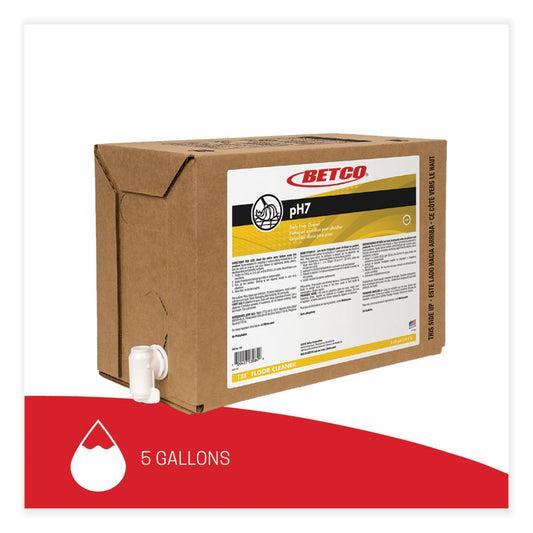 pH7 Floor Cleaner, Lemon Scent, 5 gal Bag-in-Box