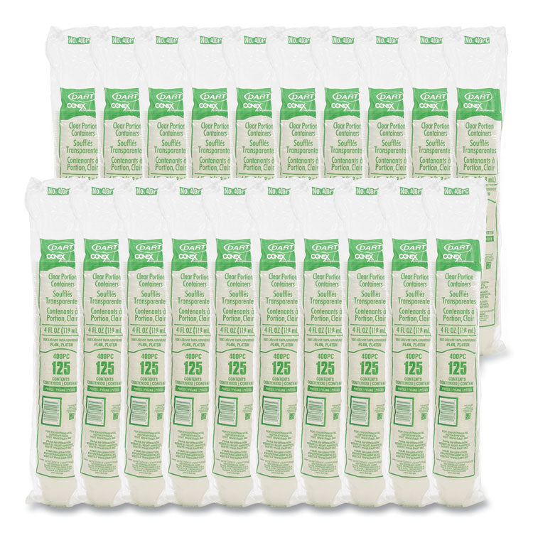 Conex Complements Portion/Medicine Cups, 4 oz, Plastic, Clear, 125/Bag, 20 Bags/Carton