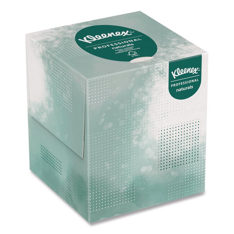 Naturals Facial Tissue for Business, BOUTIQUE POP-UP Box, 2-Ply, White, 90 Sheets/Box, 36 Boxes/Carton