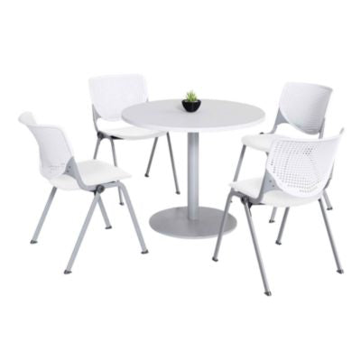 KFI811774036689 TABLE,WHT, 4 CHAIRS,WHT