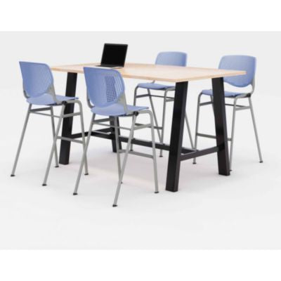 KFI840031900814 TABLE,4 PERI CHAIRS,DBR