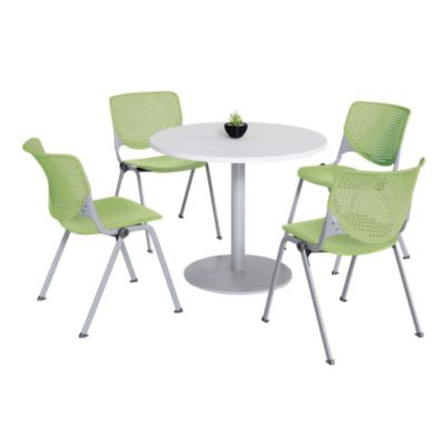 KFI811774036726 TABLE,4 LGRN CHAIRS,WH