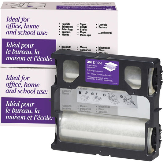 Scotch 3M™, Dual Laminate Refill Cartridge, DL951 - Laminating Pouch/Sheet Size: 8.50" Width x 100 ft Length x 5.60 mil Thickness - Glossy - for Document, Schedule, Presentation, Phone List, Certificate, Sign, Award, Artwork, Calendar - Double Sid...