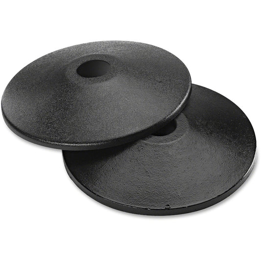 Tatco Adjusta-Tape Crowd Control Stanchions - Black - Cast Iron - 2 / Box