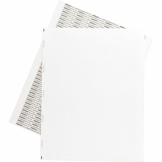 Tabbies Transcription Label Printer Sheets - 8 1/2" Width x 11" Length - Laser - White - 1000 / Box