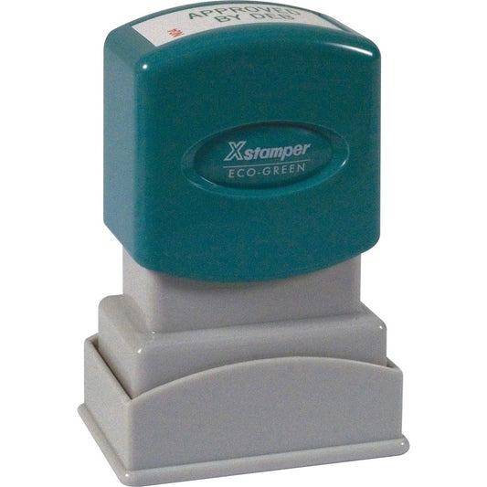 Xstamper Small Address/Inspection Stamp - Custom Message Stamp - 0.50" Impression Width x 1.06" Impression Length - 50000 Impression(s) - 1 Each