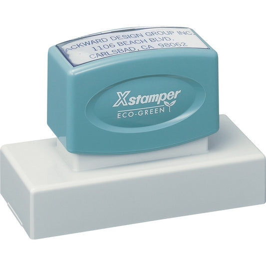 Xstamper Xtra Large Custom Stamp - Custom Message Stamp - 1.19" Impression Width x 3.12" Impression Length - 50000 Impression(s) - 1 Each