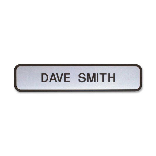 Xstamper Designer Framed Wall/Door Sign - 8" Width x 2" Height - Wall Mountable - Mounting Hardware - Outdoor - Plastic - Black - 1 Each