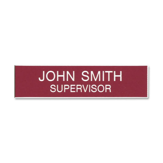 Xstamper Xecutives Name Badges - 3" Width x 0.7" Height - Plastic - 1 Each