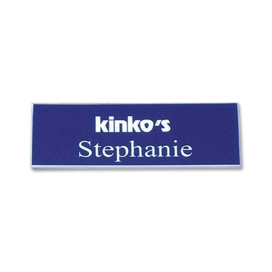 Xstamper Standard Logo Name Badges - 3" Width x 0.7" Height - Plastic - 1 Each