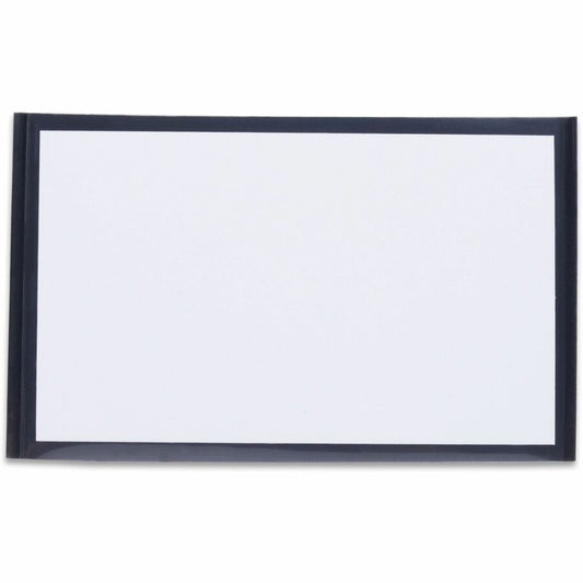Tatco Label Inserts Magnetic Label Holders - Support 3" x 5" Media - 3.4" Height x 5.4" Width - Vinyl - Black - 10 / Pack