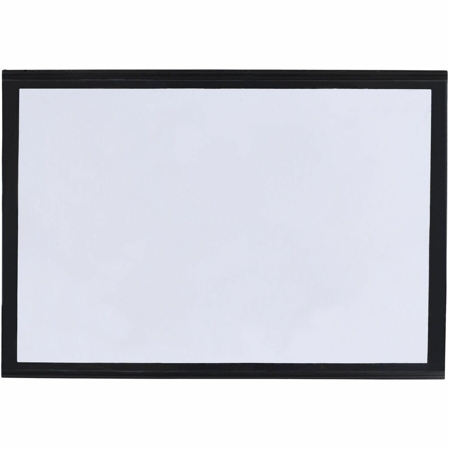Tatco Label Inserts Magnetic Label Holders - Support 4" x 6" Media - 4.4" Height x 6.4" Width - Vinyl - Black - 10 / Pack