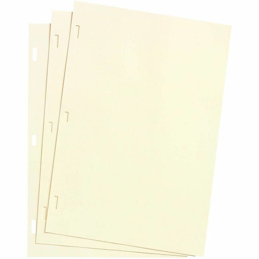 Wilson Jones Plain Ledger Paper - 28 lb - Letter - 8.50" x 11" Sheet Size - 3 x Holes - Ivory - Ivory Sheet(s) - 100 / Box