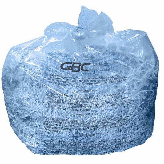 GBC Shredder Bags - For Large Office Shredders - 30 gal - 3.9" Height x 4" Width x 10.3" Depth - Plastic - Clear - 25 / Box