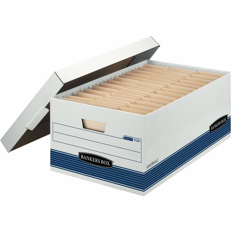 Bankers Box Stor/File Lift-Off Lid Medium-duty Legal Storage Box - Internal Dimensions: 15" Width x 24" Depth x 10" Height - External Dimensions: 15.9" Width x 25.4" Depth x 10.3" Height - Media Size Supported: Legal - Lift-off Closure - Medium Duty...