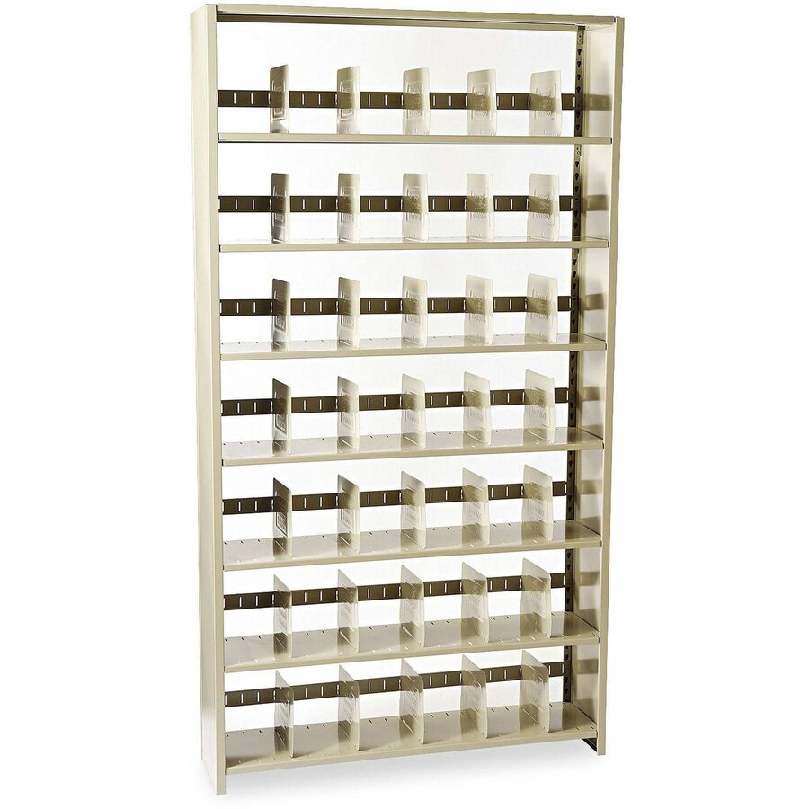 Tennsco Starter Shelf - 48" Width x 12" Depth x 88" Height - 7 x Shelf(ves) - Letter - 400 lb Load Capacity - Sand - Steel - Recycled - Assembly Required