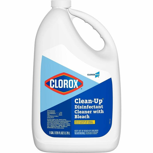 CloroxPro, Clean-Up Disinfectant Cleaner with Bleach Refill - 128 fl oz (4 quart) - Original Scent - Recommended For: Stain Remover, Odor Remover, Mold Remover, Bacteria Remover, Mildew Remover, Grease Remover, Dirt Remover, Grime Remover, Soap S...