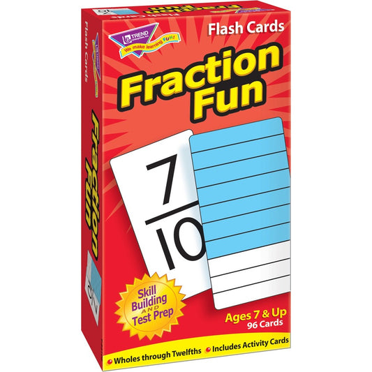 Trend Fraction Fun Flash Cards - Learning - Educational - 1 Box