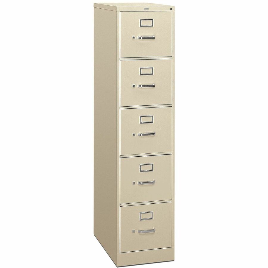 HON 310 H315 File Cabinet - 60" Height x 15" Width x 26.5" Depth - Total Drawer(s): 5 - Finish: Putty - 1 Each
