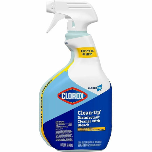 CloroxPro, Clean-Up Disinfectant Cleaner Spray with Bleach - Ready-To-Use - 32 fl oz (1 quart) - Clear - 1 Each