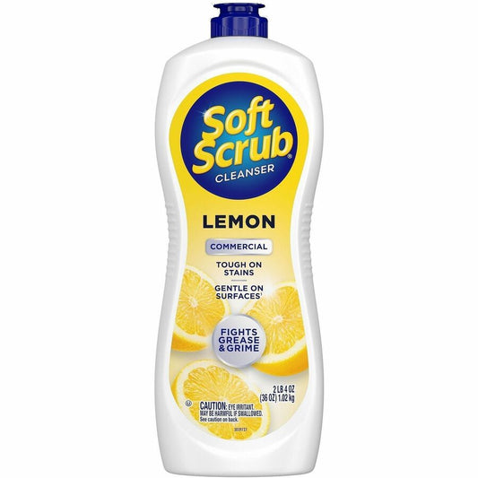 Soft Scrub All Purpose Cleanser - For Kitchen - 36 fl oz (1.1 quart) - Lemon Scent - Disinfectant, Pleasant Scent, Anti-bacterial - 1 Each