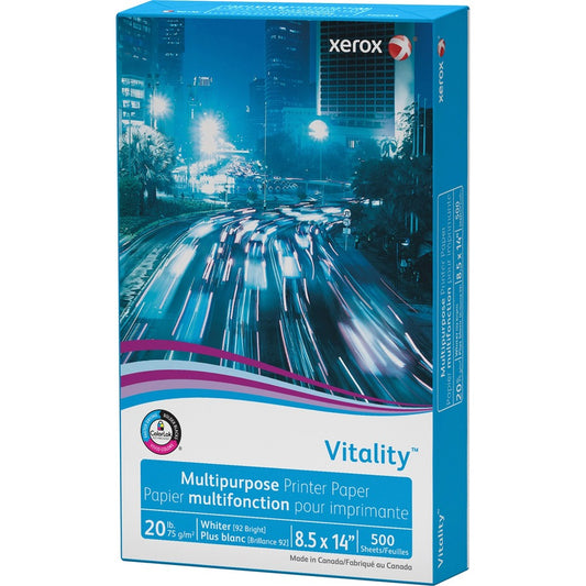 Xerox Copy Paper - White - 92 Brightness - 8 1/2" x 14" - 20 lb Basis Weight - 1 Ream