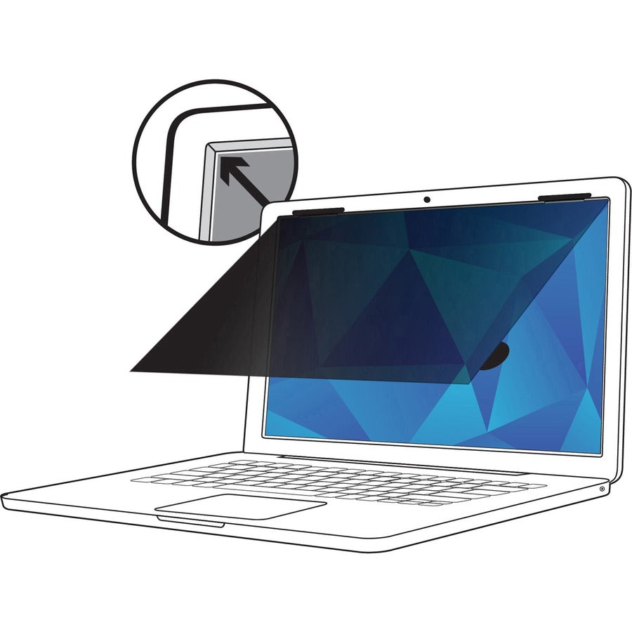 3M PF14.0W Privacy Filter Black - For 14" Widescreen LCD Notebook - 16:9 - Polymer, Plastic - Anti-glare - 1 Each