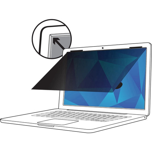 3M PF14.0W Privacy Filter Black - For 14" Widescreen LCD Notebook - 16:9 - Polymer, Plastic - Anti-glare - 1 Each