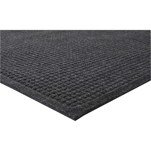 Genuine Joe EcoGuard Indoor Wiper Floor Mats - Indoor - 36" Length x 24" Width - Plastic, Rubber - Charcoal Gray - 1 Each