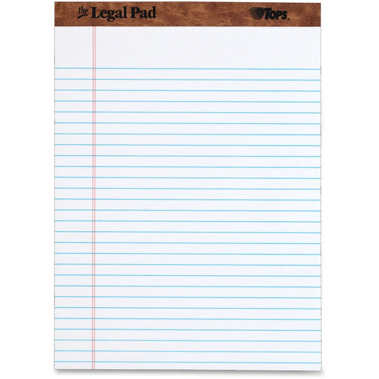 TOPS The Legal Pad - Letter - Letter - 8 1/2" x 11" Sheet Size - White Paper - 1 Each