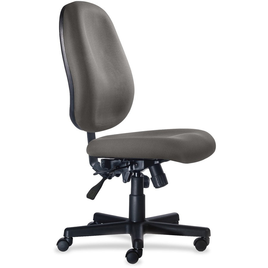 9 to 5 Seating Agent 1660 Armless Mid-Back Task Chair - Lead Seat Color - Polyester Seat Material - Acrylic Back Material - 5-star Base - 1 Each