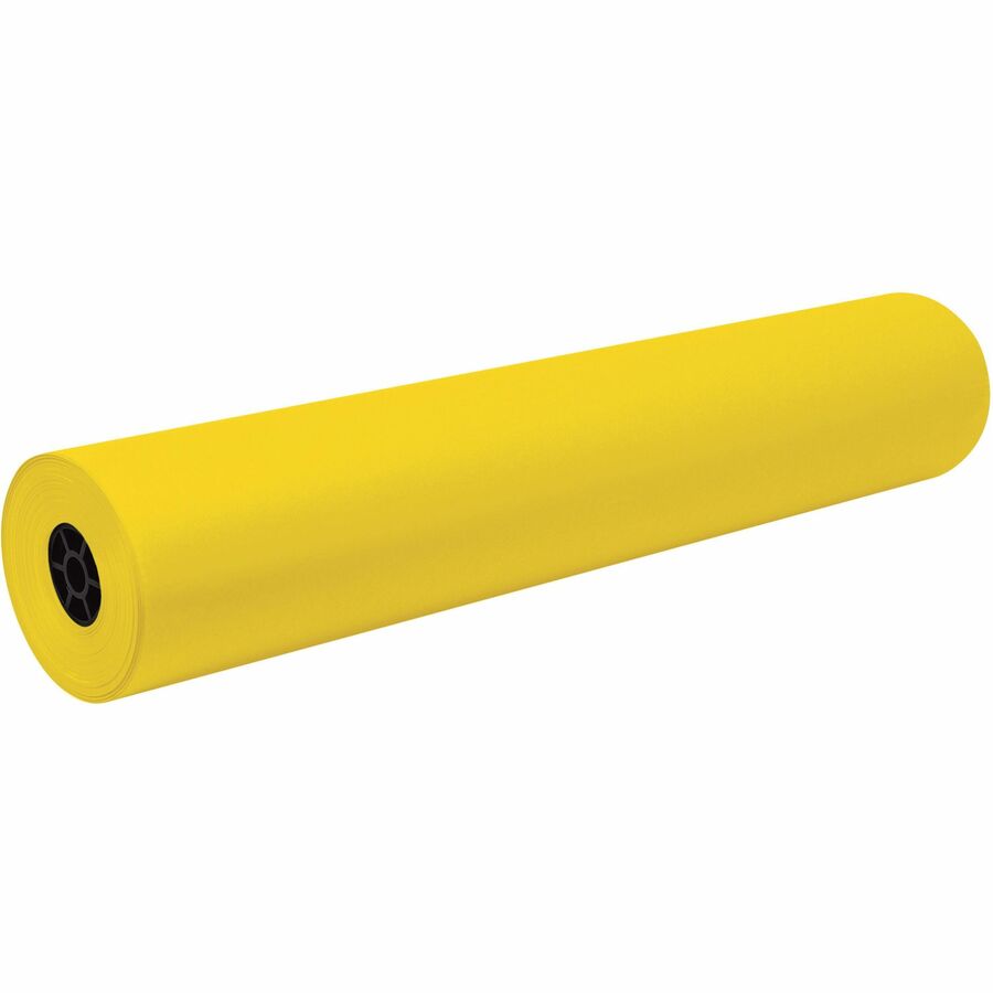Decorol Flame-Retardant Art Paper Roll - Art, Classroom, Office, Banner, Bulletin Board - 7" Height x 36" Width x 1000 ft Length - Yellow - Sulphite - 1 Roll