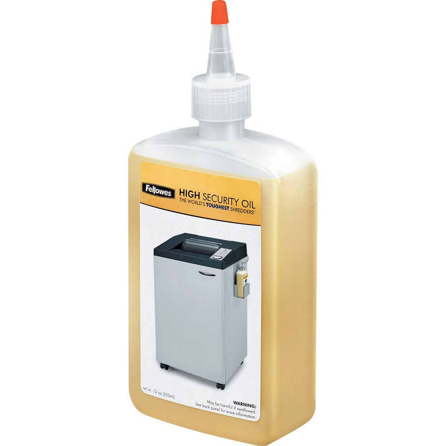 Fellowes Powershred&reg, High Security Shredder Oil - 12 Oz. Bottle - 12 fl oz