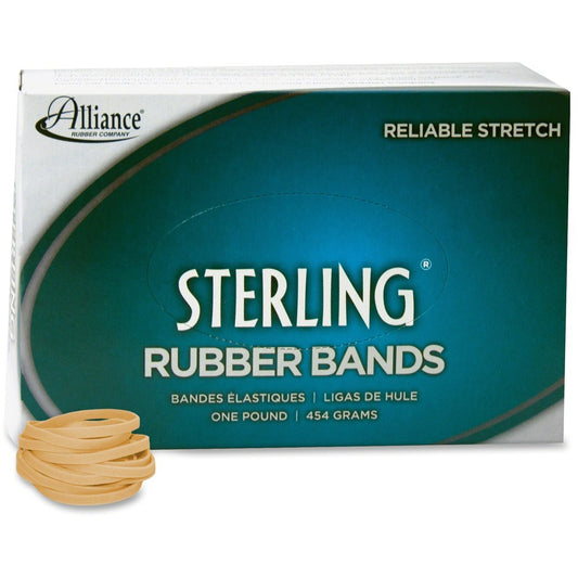 Alliance Rubber Sterling Rubber Bands - Size: #30 - 2" Length x 125 mil Thickness - Durable, Elastic - Natural Crepe - 1500 / Box