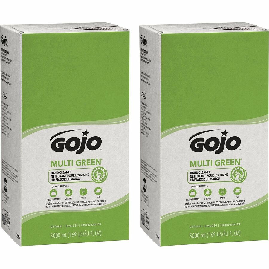 Gojo&reg, Pro TDX 5000 Refill Multi Green Hand Cleaner - Citrus Scent - 1.32 gal - Soil Remover, Dirt Remover - Hand - Green - Non-abrasive - 2 / Carton