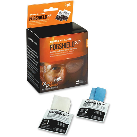 Bausch + Lomb Anti-fog Lens Cleaning Tissues - For Safety Glasses, Eyeglasses, Goggle, Face Shield - Anti-static, Pre-moistened - White - 25 / Box