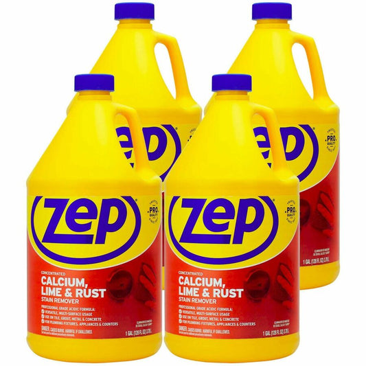 Zep Calcium, Lime & Rust Stain Remover - Concentrate - 128 fl oz (4 quart) - Yellow - 1 Each