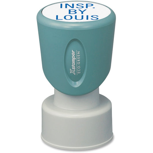 Xstamper Pre-inked Round Stamp - 0.75" Impression Diameter - 50000 Impression(s) - Assorted - Rubber - 1 Each