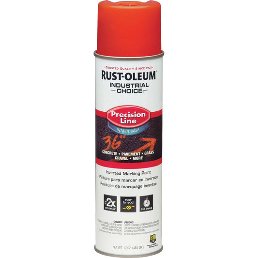 Rust-Oleum Industrial Choice Precision Line Marking Paint - 1 Color(s) - Alert Orange - 17 fl oz - 1 Each