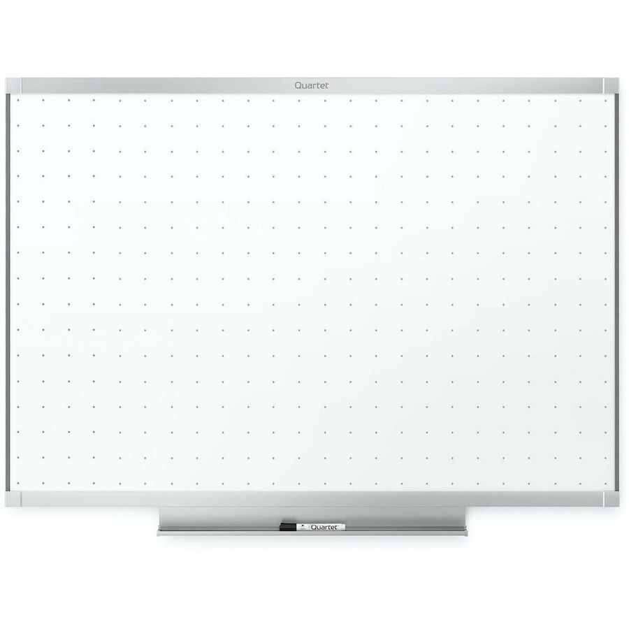 Quartet Prestige 2 Total Erase Whiteboard - 72" (6 ft) Width x 48" (4 ft) Height - White Surface - Silver Aluminum Frame - Horizontal - Durable, Grid Pattern, Stain Resistant, Ghost Resistant, Smooth Writing - 1 Each