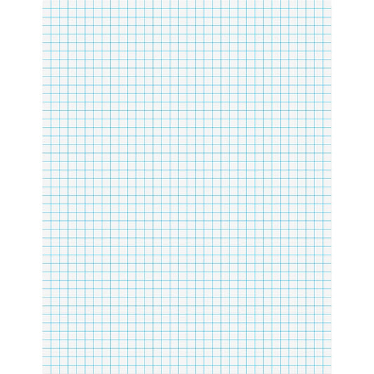 Ampad Graph Pad - 50 Sheets - Both Side Ruling Surface - 15 lb Basis Weight - Letter - 8 1/2" x 11" Sheet Size - White Paper - Pressboard Cover - Chipboard Backing, Smudge Resistant, Rigid - 1 Pad