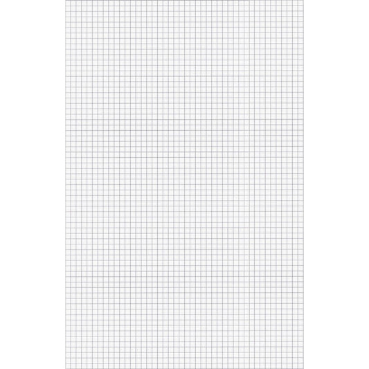 Ampad Graph Pad - 50 Sheets - Both Side Ruling Surface - 15 lb Basis Weight - Tabloid - 11" x 17" Sheet Size - White Paper - Chipboard Backing, Smudge Resistant - 1 Pad