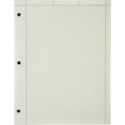 Ampad Engineering Computation Pad - 200 Sheets - Both Side Ruling Surface - Ruled Margin - 15 lb Basis Weight - Letter - 8 1/2" x 11" Sheet Size - Green Tint Paper - Chipboard Backing - 1 Pad