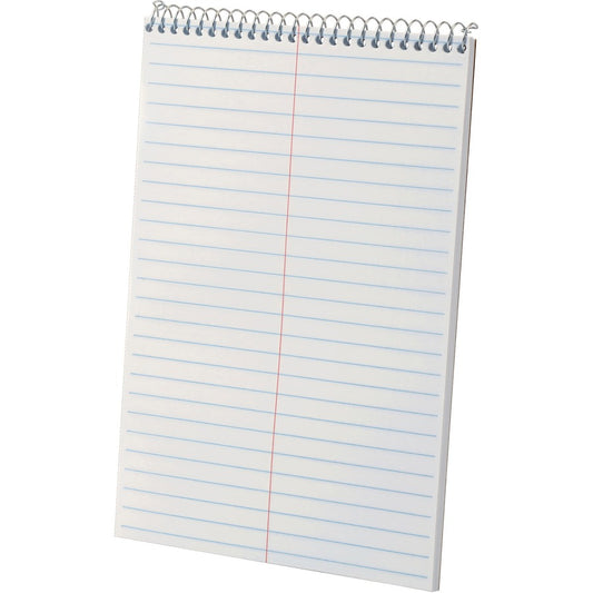 Ampad Gregg-ruled White Steno Book - 80 Sheets - Wire Bound - Ruled Margin - 15 lb Basis Weight - 6" x 9" Sheet Size - White Paper - Chipboard Cover - Chipboard Backing, WireLock, Snag Resistant - 1 Each