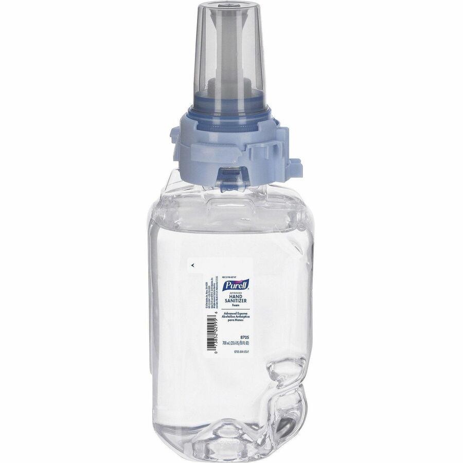 PURELL&reg, Hand Sanitizer Foam Refill - Clean Scent - 23.67 fl oz - Pump Bottle Dispenser - Kill Germs - Hand - Moisturizing - Clear - 1 Each