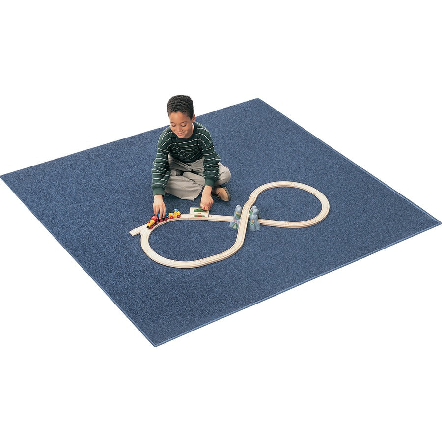 Carpets for Kids&reg, Solid Color Mt. St. Helens 6'x9' Rug - Kids - 72" Length x 108" Width - Rectangle - Marine Blue